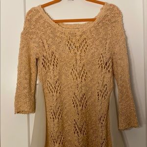 Anthropologie light pink spring sweater